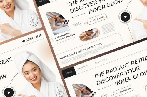 Spaholic - Beauty Salon &amp; SPA Hero Section Website