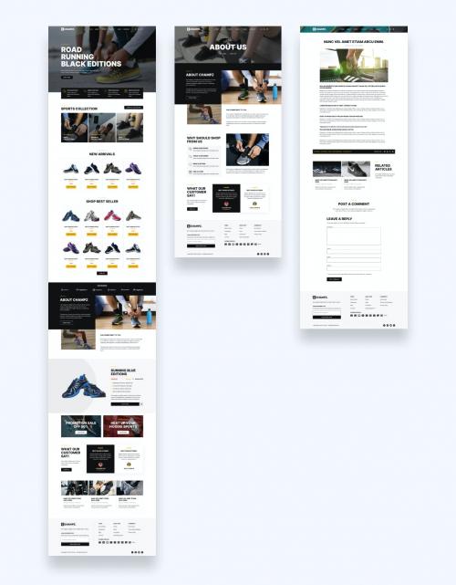 Sneakers &amp; Sports Apparel Online Store Website UI