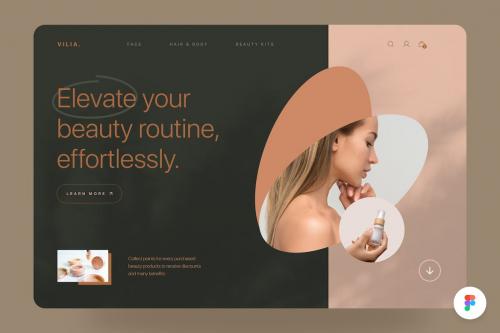 Modern and Lux Beauty and Cosmetics Hero Website Modern and Lux Beauty and Cosmetics Hero Website