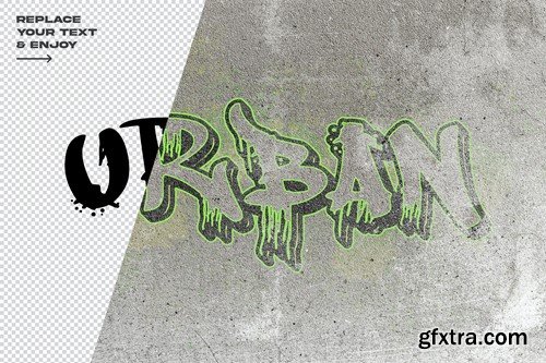 Urban Graffiti Paint Spray Text Effect 6955DU6