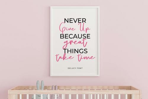 Delucy - Playful Handwritten Script Font