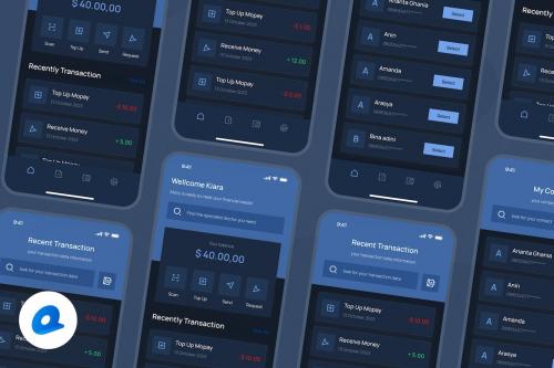 Mony - E-Wallet Dark Mode App UI