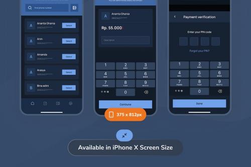 Mony - Transfer Money Dark Mode App UI