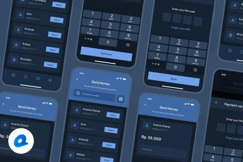 Mony - Transfer Money Dark Mode App UI