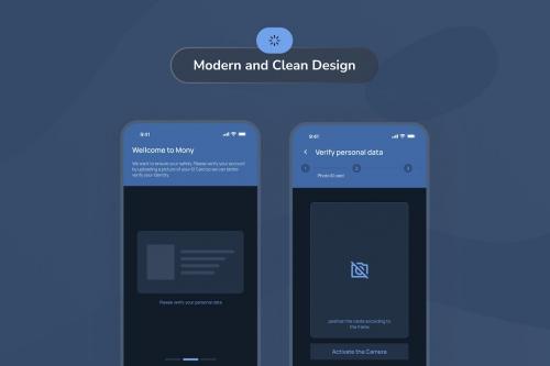 Mony - Identity Verification Dark Mode App UI