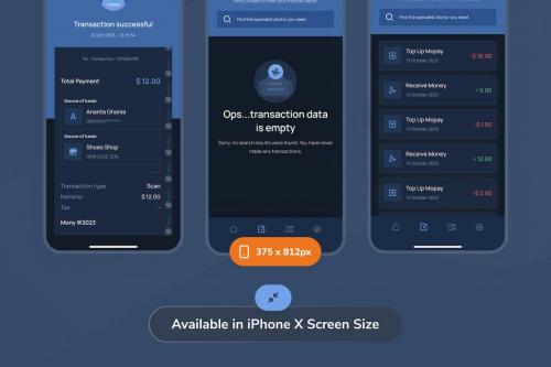 Mony - Payment History Dark Mode App UI