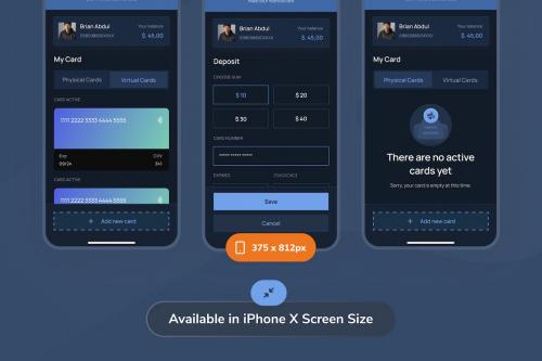 Mony - Link a Credit Card Dark Mode App UI
