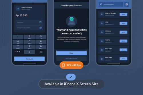 Mony - Request Payment Dark Mode App UI
