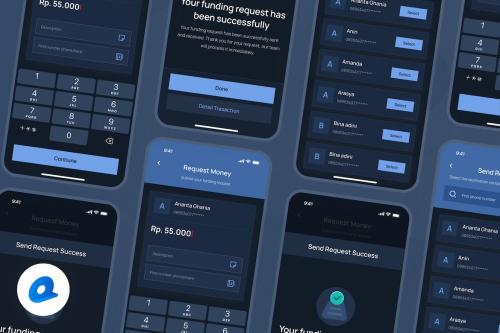 Mony - Request Payment Dark Mode App UI