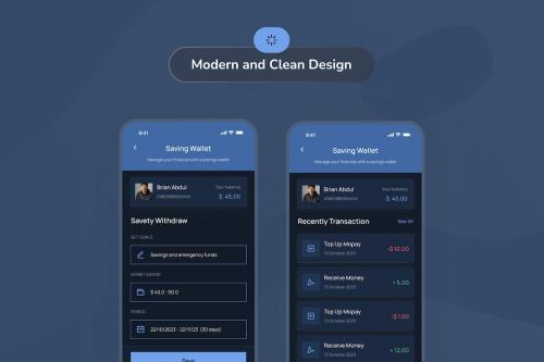 Mony - Create Savings Dark Mode App UI