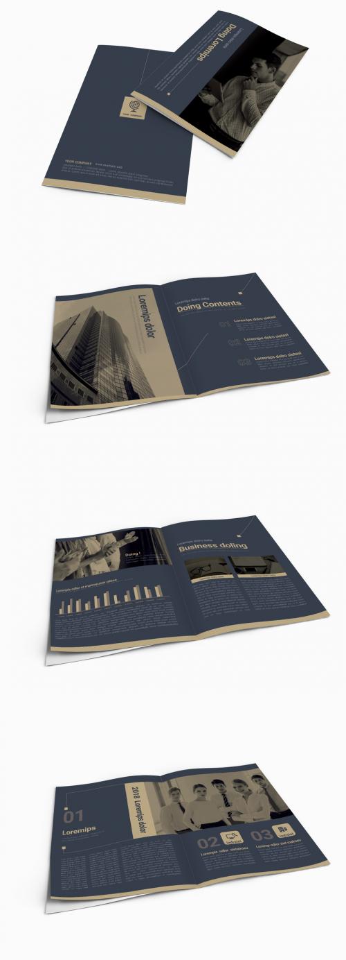 Blue and Sepia Brochure - 262874065