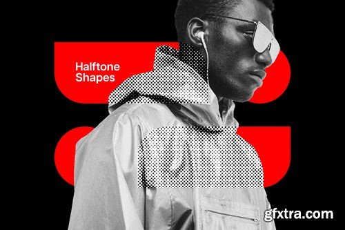 Halftone Shapes Mix Media Photo Effect UVH7755 Halftone Shapes Mix Media Photo Effect UVH7755