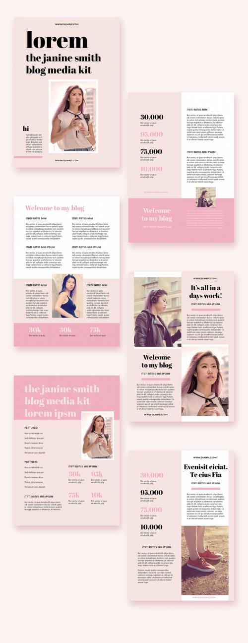 Pink Business Blog Media Kit Layout - 264635661