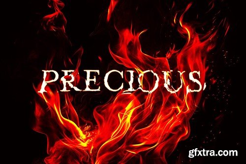 Fire Distortion Text Effect 62YDBXT Fire Distortion Text Effect 62YDBXT