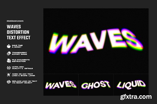 Waves Distortion Text Effect YQKJLGU Waves Distortion Text Effect YQKJLGU