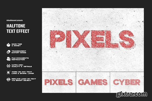 Halftone Text Effect MA322YN Halftone Text Effect MA322YN