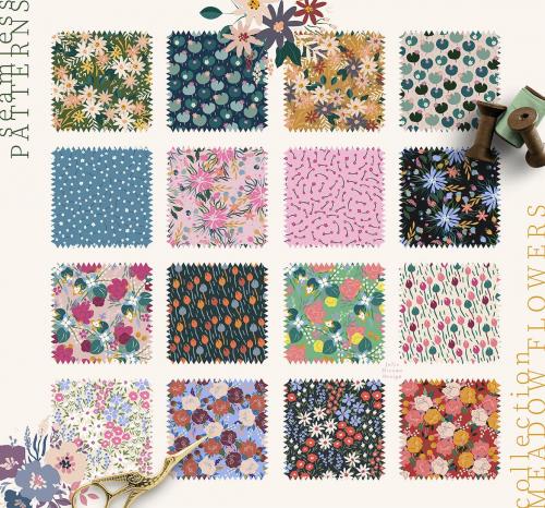 Meadow Flowers Vector Tiny Floral Elements Meadow Flowers Vector Tiny Floral Elements