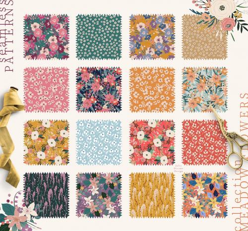 Meadow Flowers Vector Tiny Floral Elements Meadow Flowers Vector Tiny Floral Elements