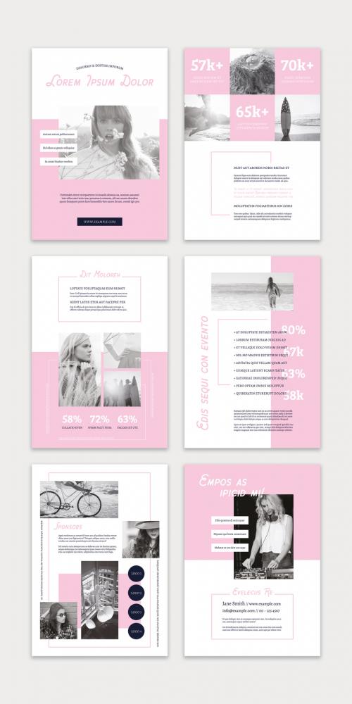 Pink Blog Social Media Kit Layout - 268406841