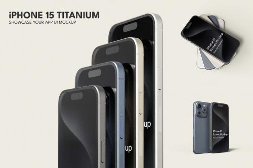 iPhone 15 Titanium Mockup