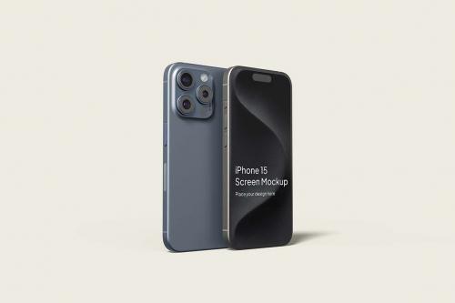 iPhone 15 Titanium Mockup