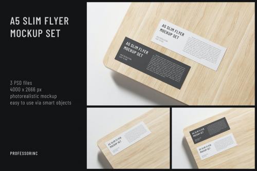 A5 Slim Flyer Mockup Set