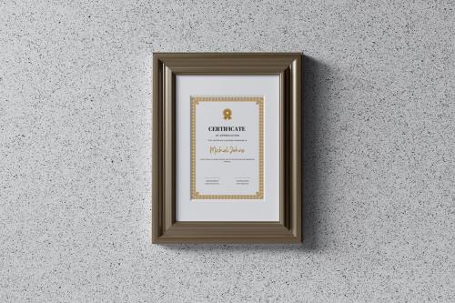 A4 Frame Certificate Mockup A4 Frame Certificate Mockup
