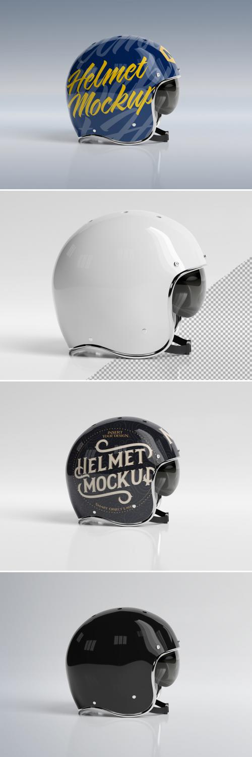 Motorcycle Helmet Mockup Isolated on White - 270640891