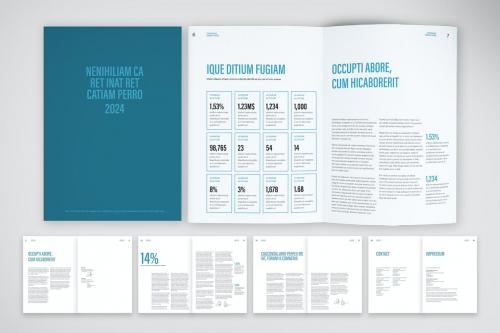 Company Annual Report with Turquoise Accents Company Annual Report with Turquoise Accents