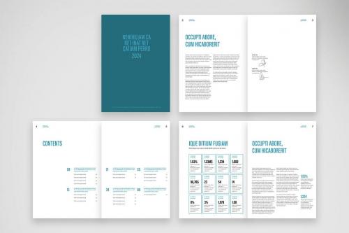 Company Annual Report with Turquoise Accents Company Annual Report with Turquoise Accents