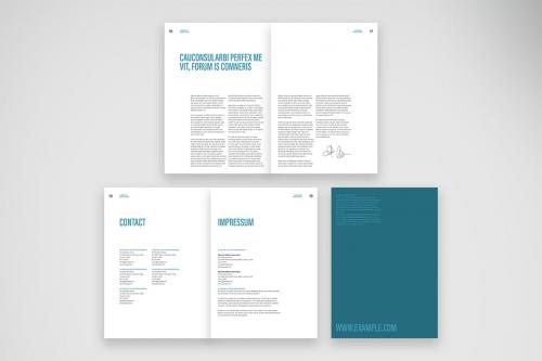 Company Annual Report with Turquoise Accents Company Annual Report with Turquoise Accents