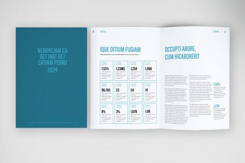 Company Annual Report with Turquoise Accents Company Annual Report with Turquoise Accents