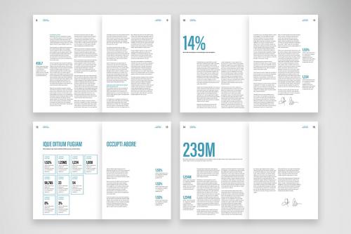 Company Annual Report with Turquoise Accents Company Annual Report with Turquoise Accents