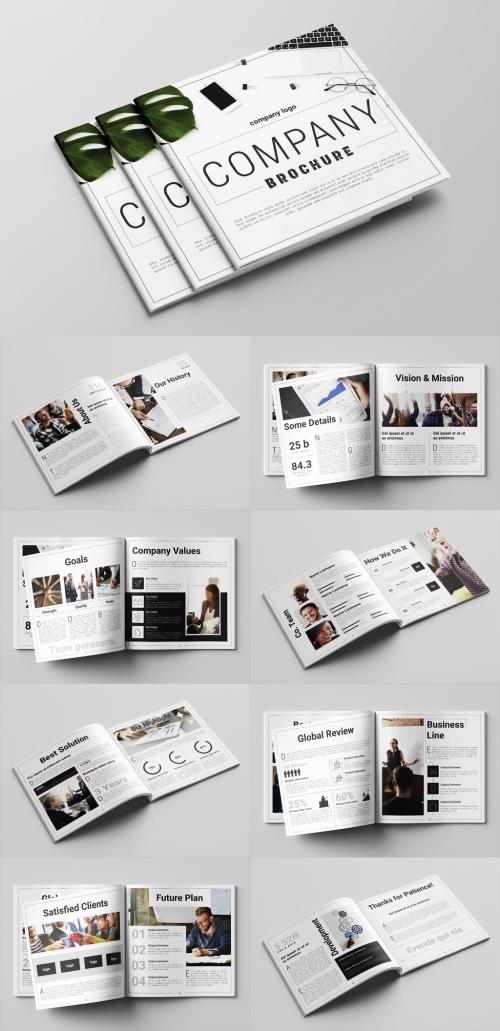 Company Profile Layout with Gray Accents - 270864741