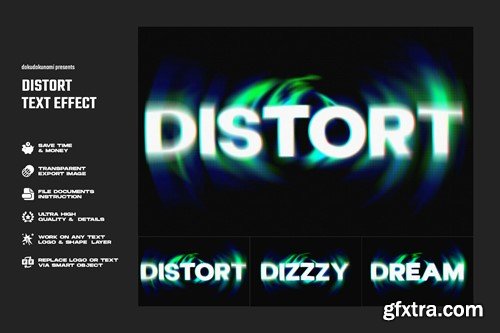 Distort Text Effect 52T57KX