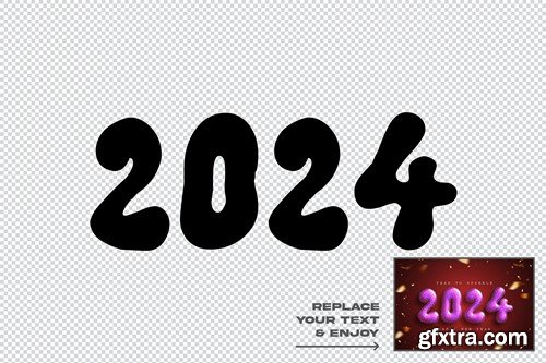 New Year 2024 Balloon Text effect Layer Style Psd AWDJHAC New Year 2024 Balloon Text effect Layer Style Psd AWDJHAC