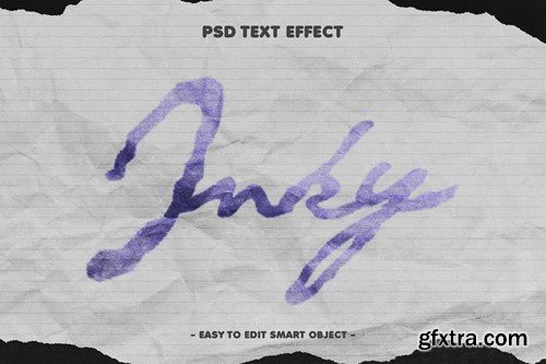 Paper Ink Text Effect Layer Style Psd X75MXWB
