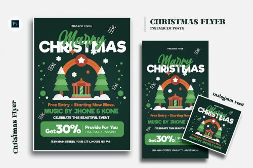 Stollen Christmas Day Flyer Template Stollen Christmas Day Flyer Template