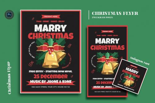 Christmas Greetings Day Flyer Template Christmas Greetings Day Flyer Template