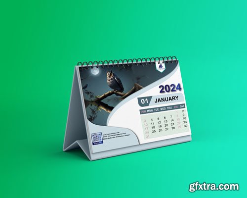 PSD customizable desk calendar layout psd download