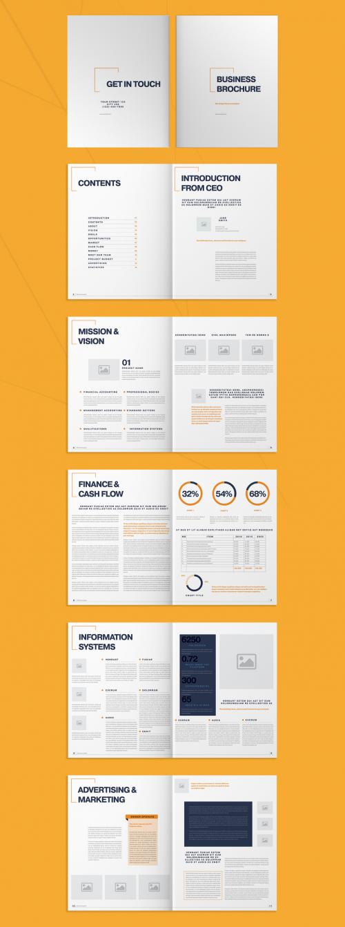 Business Brochure with Orange Accents - 274125499