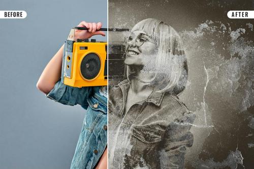 Damaged Old Photo Effect Damaged Old Photo Effect