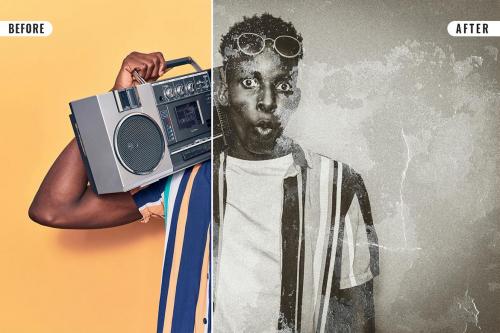 Damaged Old Photo Effect Damaged Old Photo Effect