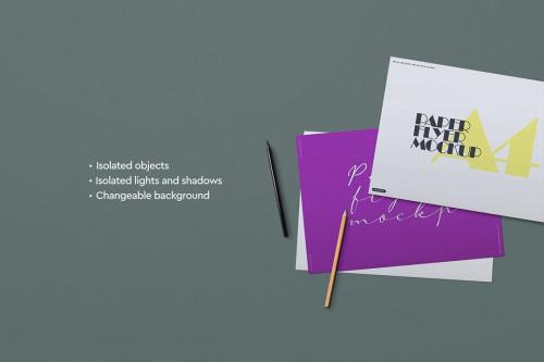 Poster Mockup A4 Horizontal Set Poster Mockup A4 Horizontal Set