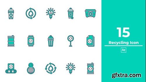Videohive Recycling Icon After Effects 49344345