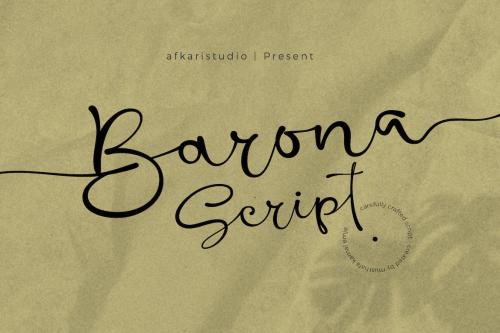 Barona Script - Handwritten Signature Font