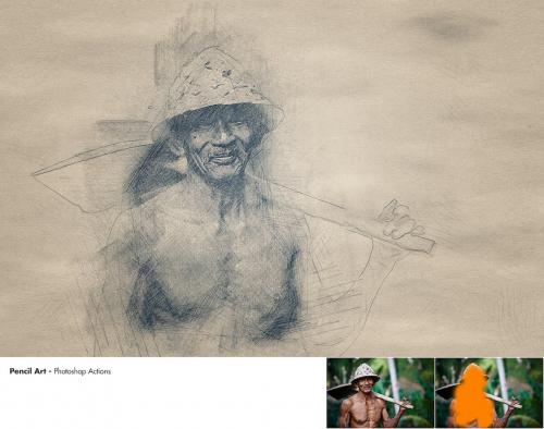 Pencil Art - Photoshop Actions Pencil Art - Photoshop Actions