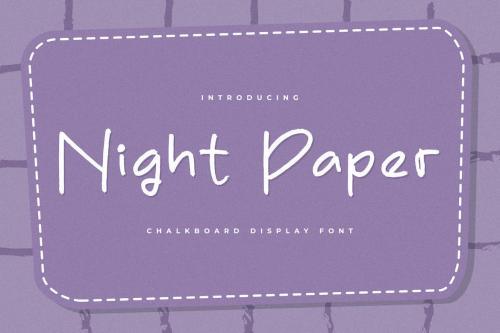 Night Paper Chalkboard Display