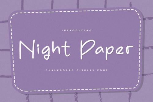 Night Paper Chalkboard Display