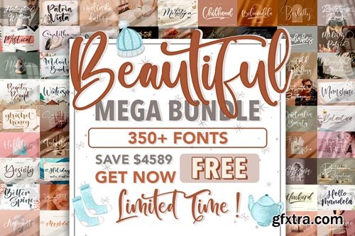 Beautiful Fonts Mega Bundle 16746974 Beautiful Fonts Mega Bundle 16746974